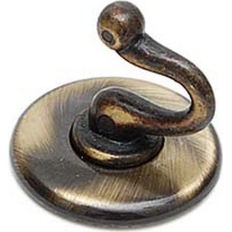 20PZ GANCI ADESIVI SMERALDO OTTONE SPAZZOLATO - ø mm.36