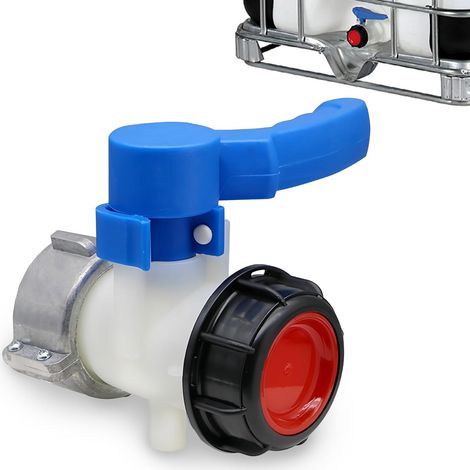 Adaptateur de robinet à vanne papillon pour WC IBC 62 mm, pièce de rechange pour connecteur de commande de conteneur d'eau WC IBC DN40 (1/5)