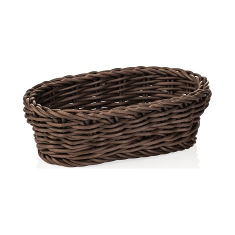 Panier ovale 19 x 12 cm H 6 cm noir polypropylène WEAVER PRO - Was Germany (1/2)