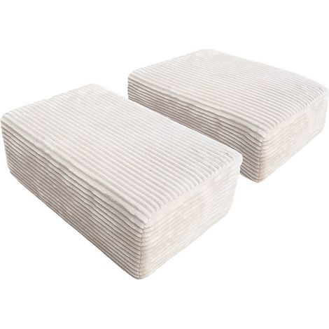 Home Deluxe Accesorios juego de sofá LIV Cord Beige - Cojín rectangular