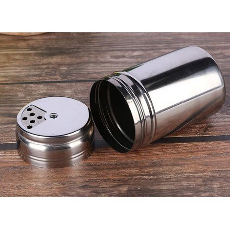 Seau à poudre rotatif en acier inoxydable Pot à assaisonnement et à poivre Bouteille BBQ Accessoires BBQ-1pc (1/3)
