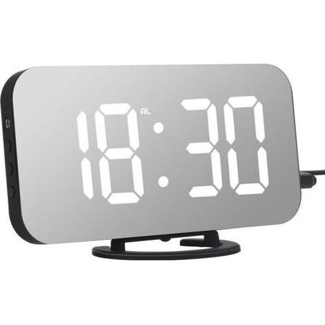 pair Réveil Adoric, Horloge numérique avec grand affichage à DEL facile à lire de 6,5 po, mode de gradation, deux ports de chargeur USB (1/4)