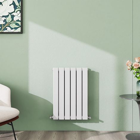 AICA 600x408mm Grey White Horizontal Designer Radiator Double Flat Panel Heating UK (1/5)