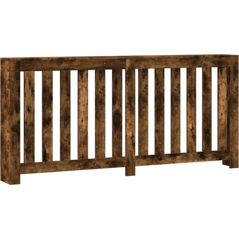 Cache-radiateur chêne fumé 175x20x82 cm bois d'ingénierie