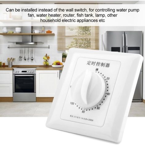 Minuteur pompe eau 220V – Compte à rebours mécanique 120min – Commande intelligente intérieur – Arrosage programmé (1/5)