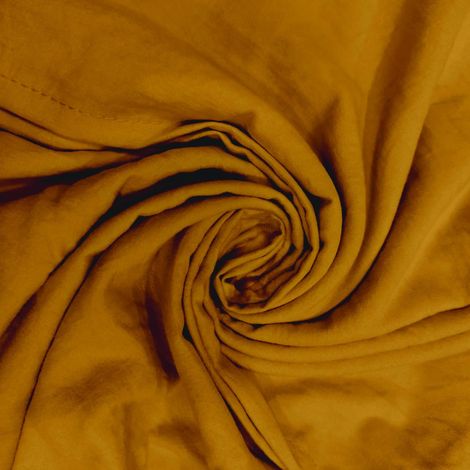 Parure Housse de Couette en Microfibre lavée 260x240 cm Boheme Moutarde (1/2)