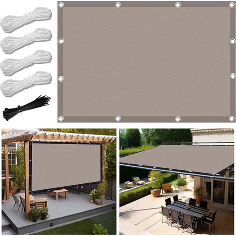1 Voile d'ombrage,Imperméable,Polyester,Protection UV,Jardin,Balcon,Terrasse (1/5)
