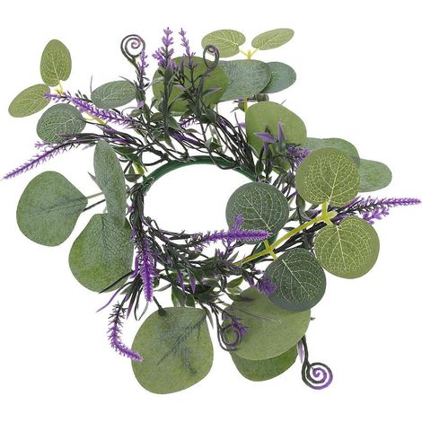 Couronnes de bougies vertes, 4 anneaux porte-bougies piliers pour la décoration (1/5)