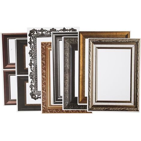 Cadre photo - Rectangulaire - Carton lourd 230g - Marron - 1 photo