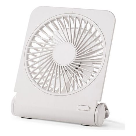 Mini Ventilateur Portable, Ventilateur USB, Rechargeable Ventilateur Bureau à 4 Vitesses, 220° Ventilateur Silencieux pour Bureau Chambre Voyageant Camping, Blanc (1/4)
