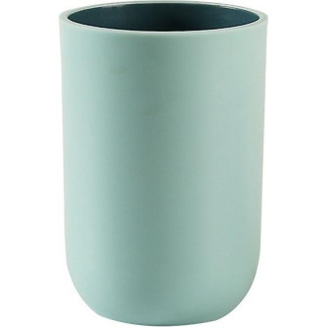 Gobelet et porte-brosse à dents incassables en plastique PET, motif Brésil, bleu clair - 7,5 x 10,5 cm (1/5)