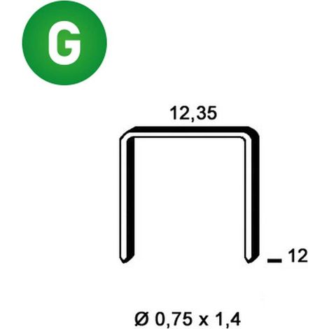 5 000 Agrafes Galvanisées Ak-12 - 12.35x12x0.75x1.4 mm - D-Work