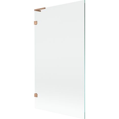 Mexen Lunar L Badewannenabtrennung 1-flügelig 100 x 150 cm, transparent, gebürstetes Kupfer - 897L-100-000-65-00 (1/5)