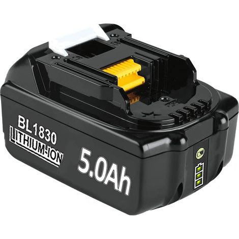 BL1860B 18V 5.0Ah Li-Ion Ersatzakku für Makita Akku BL1860 BL1850B BL1850 BL1840B BL1840 194205-3 LXT-400 mit LED Indikator