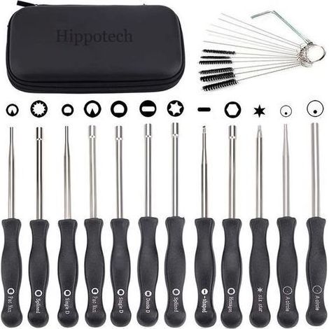 Lot 12 outils réglage carburateur avec tournevis acircle – pour petit moteur 2 temps – compatibles Husqvarna, Stihl, Echo – pour tronçonneuse (1/5)