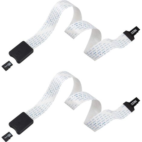 Lot de 2 Câble d'extension Micro SD, 48 cm, Haute vitesse, Compatible GPS DVD Smartphone