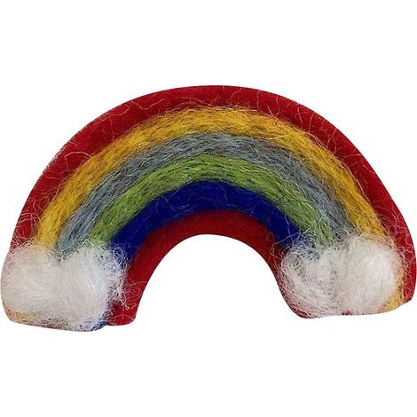 Haarspangen aus weichem Wollfilz, Haargummis für Kinder, Mädchen und Babys mit Pony, rot (1/5)