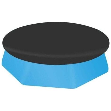 VURAHOME - Runde Poolabdeckung für runde Pools mit 366 cm Durchmesser, XU, Poolabdeckung, verbessertes Material, dicker und haltbarer, staub- und blattabweisend, einfach zu installieren, Schwarz (366 (1/5)