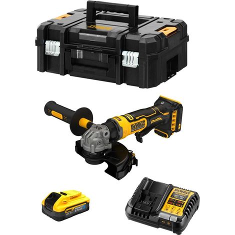 Mini-Amoladora DeWALT DCG404H1T (1 x 5,0 Ah Powerstack + DCB1104 + TSTAK II) (1/5)