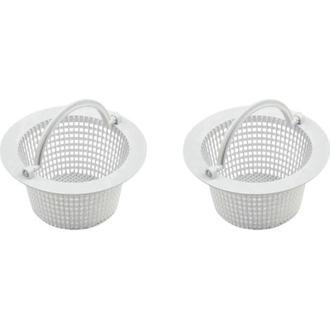 Deux paniers d'écumage muraux avec poignées, paniers de filtration pour piscine, paniers d'écumage pour nettoyeur de piscine, avec poignées, épuisettes pour piscine (1/5)