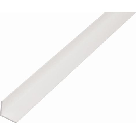 Alberts – Profilé de finition angle plastique 1000mm – Isocèle 15x15mm – Blanc pour murs et sols – Résistant aux chocs