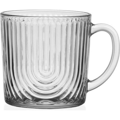 VERSA taza mug cristal 450 ml , Taza mug cristal grabado 45cl. -Marca:Versa. -Taza de infusión o café con leche de 45 cl. -Apto para microondas y lavavajillas. (1/2)