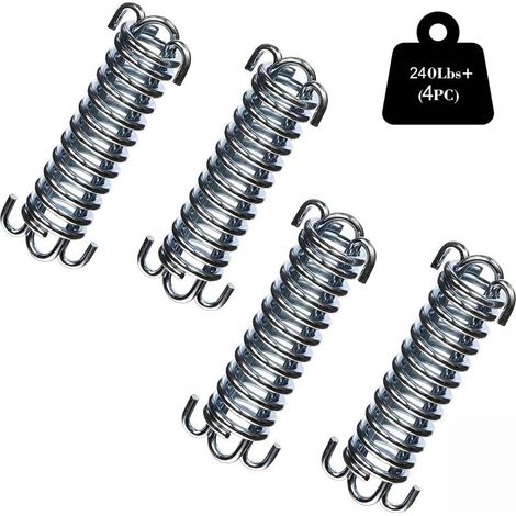 Lot de ressorts de tension pour tente de camping, voile d'ombrage, auvent, accessoires de fixation, ressort de traction inoxydable, pour un montage sûr, coupe-vent en acier inoxydable (1/5)