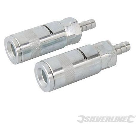 Set di accoppiatori rapidi per tubi a aria compressa Silverline 2 pezzi