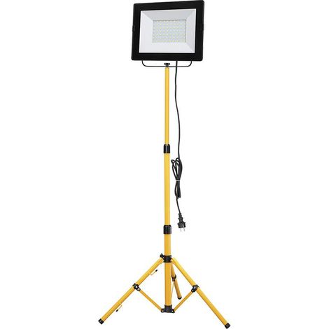 Faretto led 50w con supporto da cantiere Fervi 0218/50t