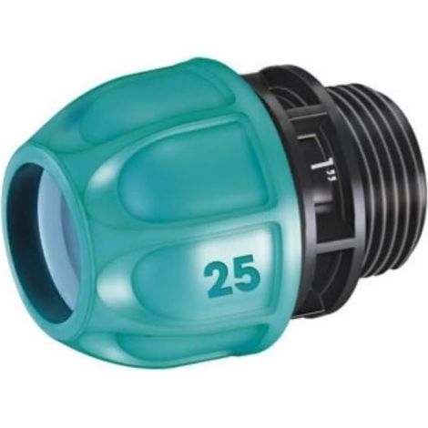 RACCORDO IRRIGAZIONE 25 MM PER TUBO CON FILETTO 1 POLLICE MASCHIO CLABER