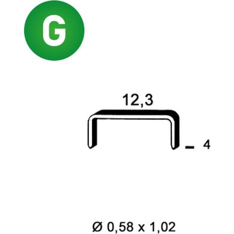 10 000 Agrafes Galvanisées Ad-04 - 12.3x4x0.58x1.02 mm - D-Work (1/5)