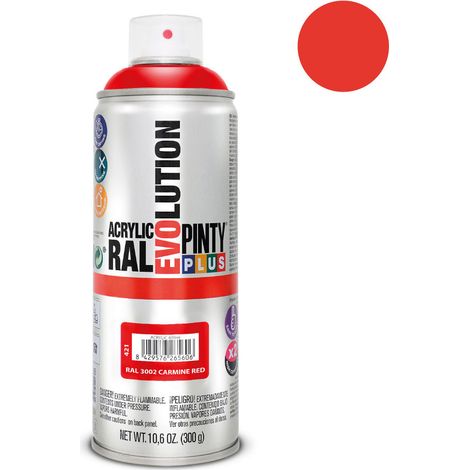 Vernice spray PintyPlus Evolution RAL 3002 Rosso carminio 520cc