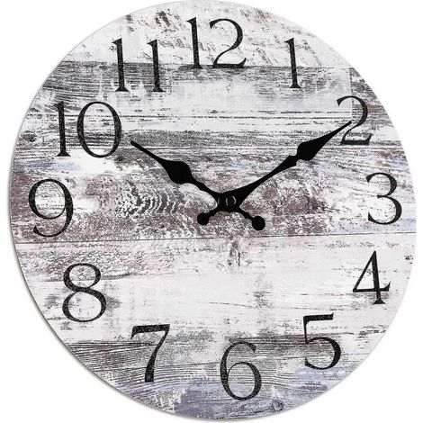 Horloge murale, horloges murales rétro compatibles avec les chambres et les salons (10 pouces) (1/5)