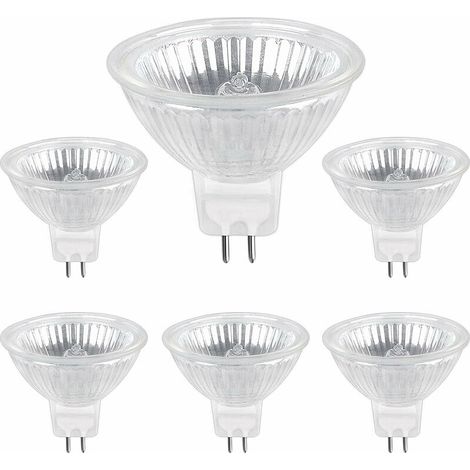 Lampadina alogena GU5.3 35W 12V, 400lm bianco caldo 2700K dimmerabile, lampadina alogena spot MR16, confezione da 6