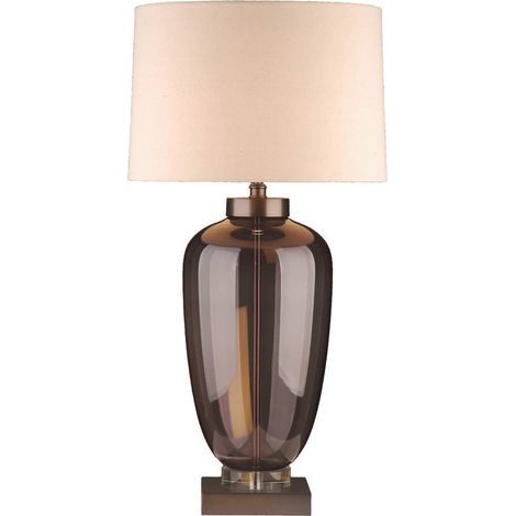 Lampe à poser en verre fumé moderne - fumé (1/3)