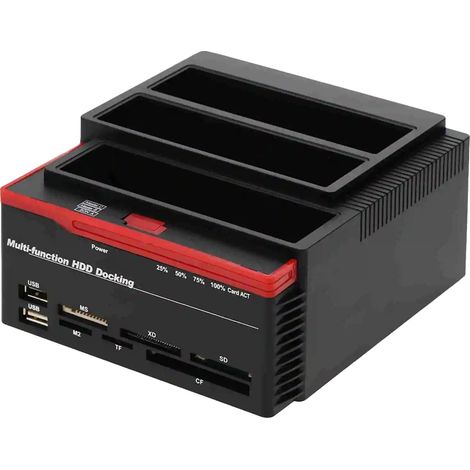 Estación de acoplamiento para discos duros, soporte para 3 bahías, conexión USB 3.0, UE (1/2)