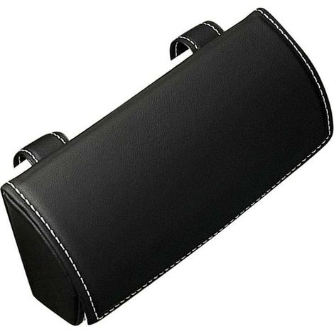 Porta occhiali da sole per auto, aletta parasole in pelle PU, custodia per occhiali da sole per auto, organizer per occhiali per auto, SUV, camion -Crezuo