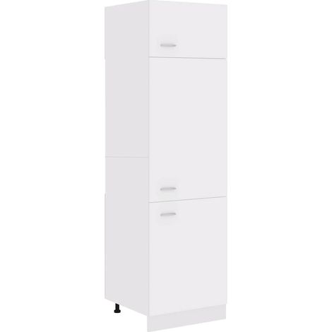 Maison Exclusive - Mobile per Frigo “Lyon” Bianco 60x57x207 cm Legno Multistrato (1/5)