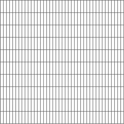 ALBERTS Doppelstab-Gittermatte, verz.anthr, BxH2000x2000mm, Draht-Ø6/5/6, Masche50x200mm (1/4)