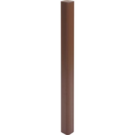 Alu-Pfosten Savoie-WPC-Zaun, Pfeiler Pfahl, Stecksystem 98cm, braun
