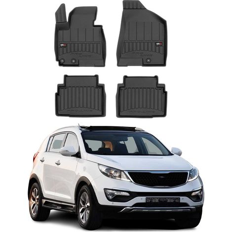 OMAC Tapis de Sol en Caoutchouc Compatible avec KIA Sportage 2010-2015 Noir Premium