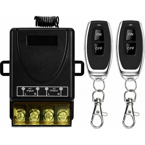 Télécommande RF 433 MHz avec Récepteur 30A, Jusqu’à 50 m, 20 Émetteurs Mémorisables, AC 85-265 V (1/5)