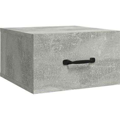 Maison Exclusive - Mesita de noche de pared color gris hormigón 3 (1/5)