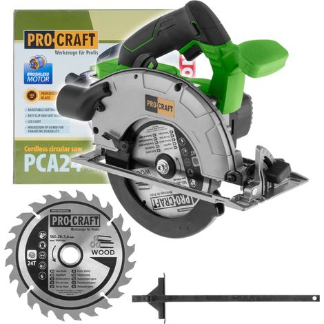 Procraft PCA24bb Akku Handkreissäge 20 V 165 mm Brushless Solo - ohne Akku, ohne Ladegerät