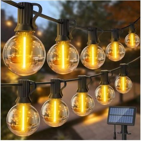 Kaelt - Solaire Guirlande Exterieur Lumineuse LED 7M Guinguette Solaires Lumineuse IP65 Imperméable Lampe Extérieur Guirlandes (1/5)