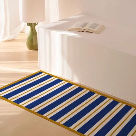 Tapis antidérapant - Bari - vinyle - int./ext. - Bleu - 50x120cm (1/5)