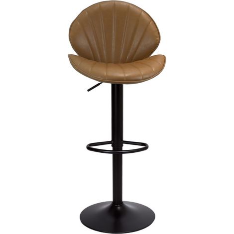 Elegantes, einstellbares Hocker Tunn in Taubengrau mit schwarzem Fuß für deinen Raum (1/3)