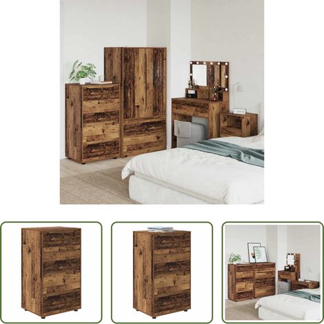Speicherschrank Altholz - Stauraumschränke 2 pcs Altholz 60 x 48 x 105 cm Holzwerkstoff (1/5)