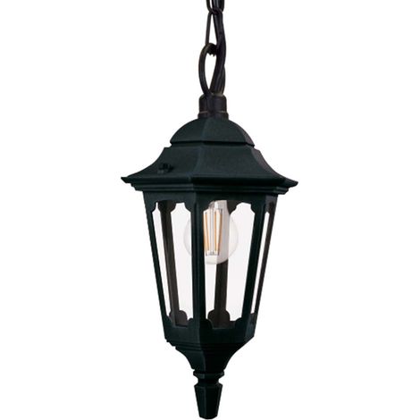 Außenleuchte Pendelleuchte Hängelampe Deckenleuchte Balkonleuchte Alu H 42 cm (1/5)