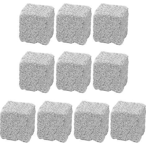 Lot de 10 pierres carrées à mâcher pour hamsters, en lave, pour ronger les dents des petits animaux. (1/4)
